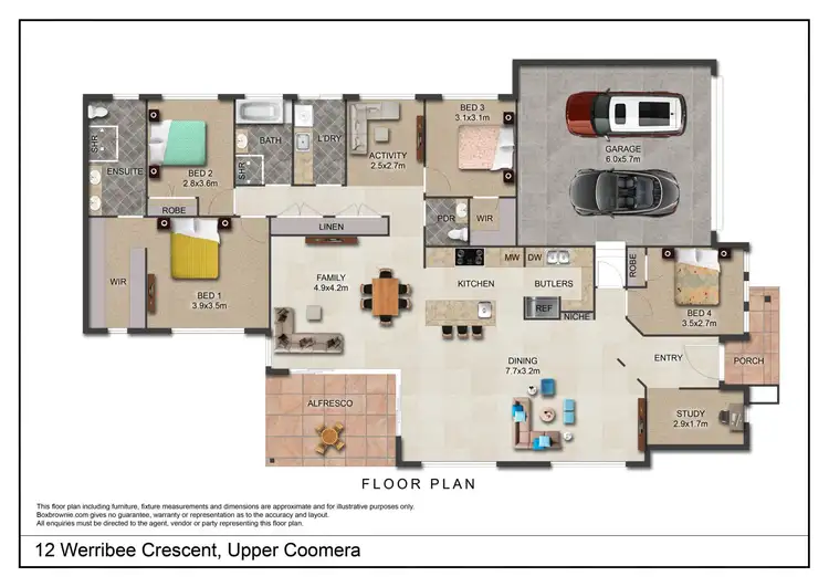 Floorplan of Homely house listing, 12 Werribee Crescent, Upper Coomera QLD 4209