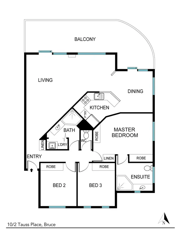 Floorplan of Homely apartment listing, 10/2 Tauss Place, Bruce ACT 2617