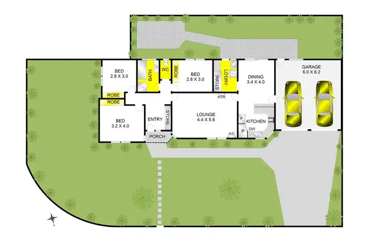 Floorplan of Homely house listing, 1/1 Waddington Court, Highton VIC 3216