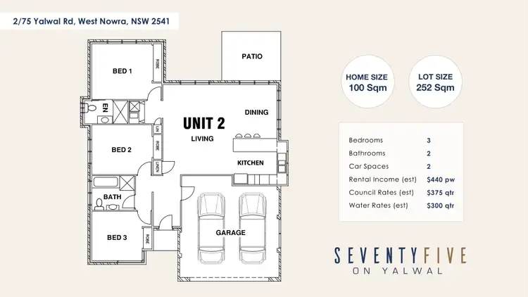 Floorplan of Homely villa listing, 2/75 Yalwal Road, West Nowra NSW 2541