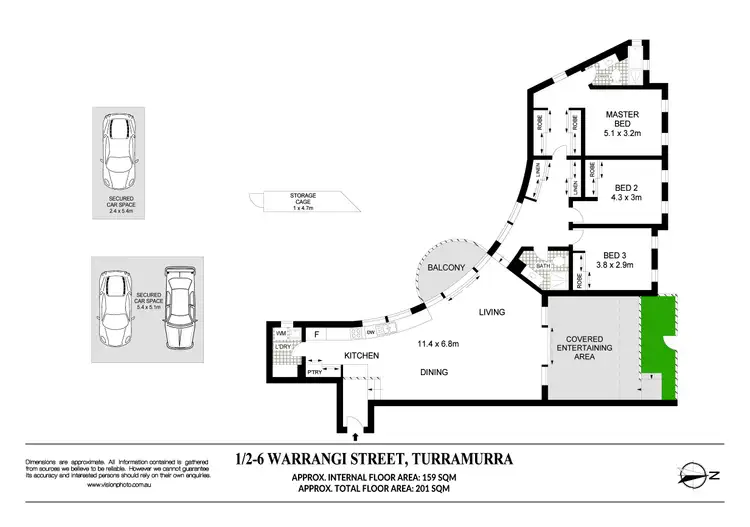 Floorplan of Homely apartment listing, 1/2-6 Warrangi Street, Turramurra NSW 2074