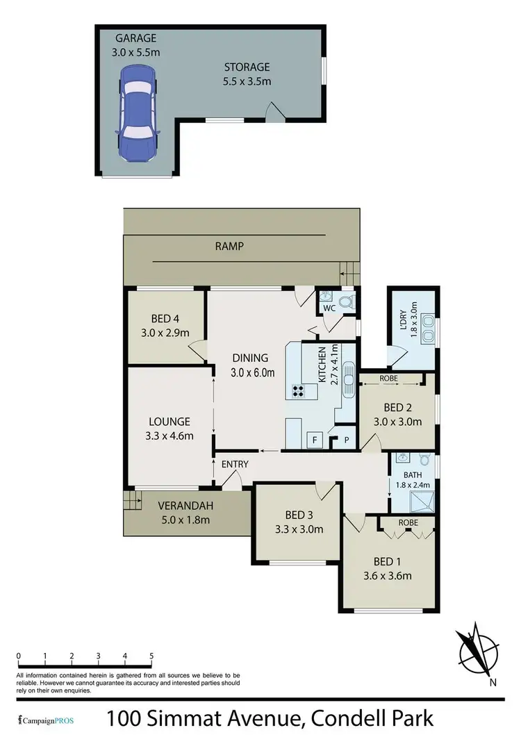 Floorplan of Homely house listing, 100 Simmat Avenue, Condell Park NSW 2200