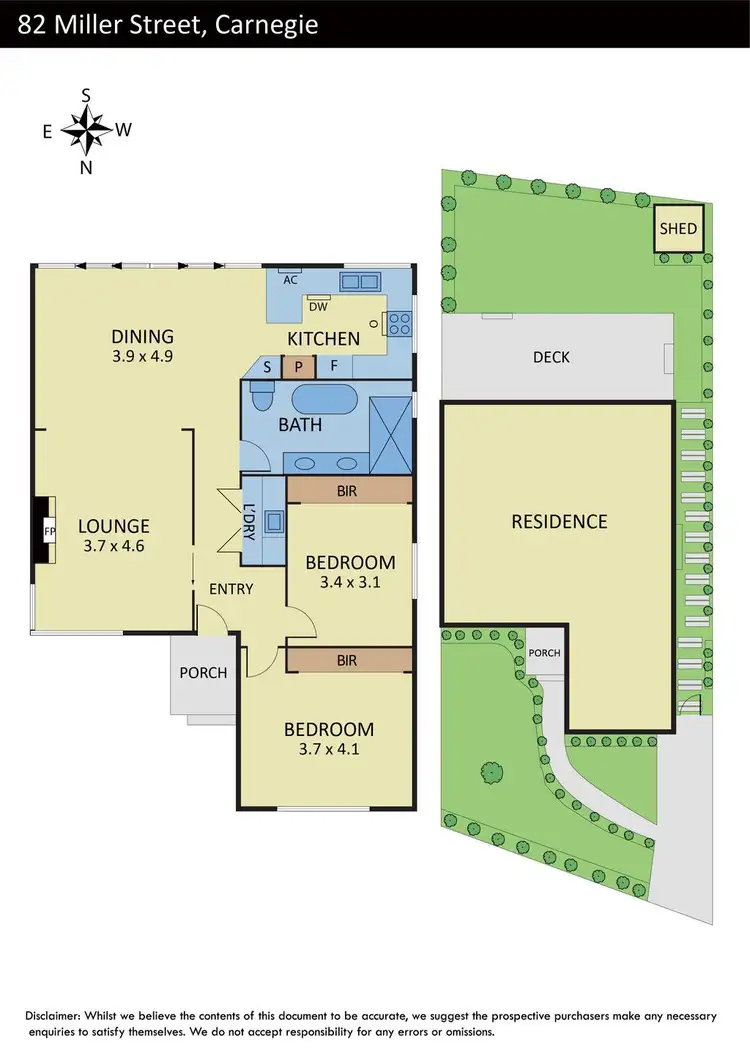 Floorplan of Homely house listing, 82 Miller Street, Carnegie VIC 3163