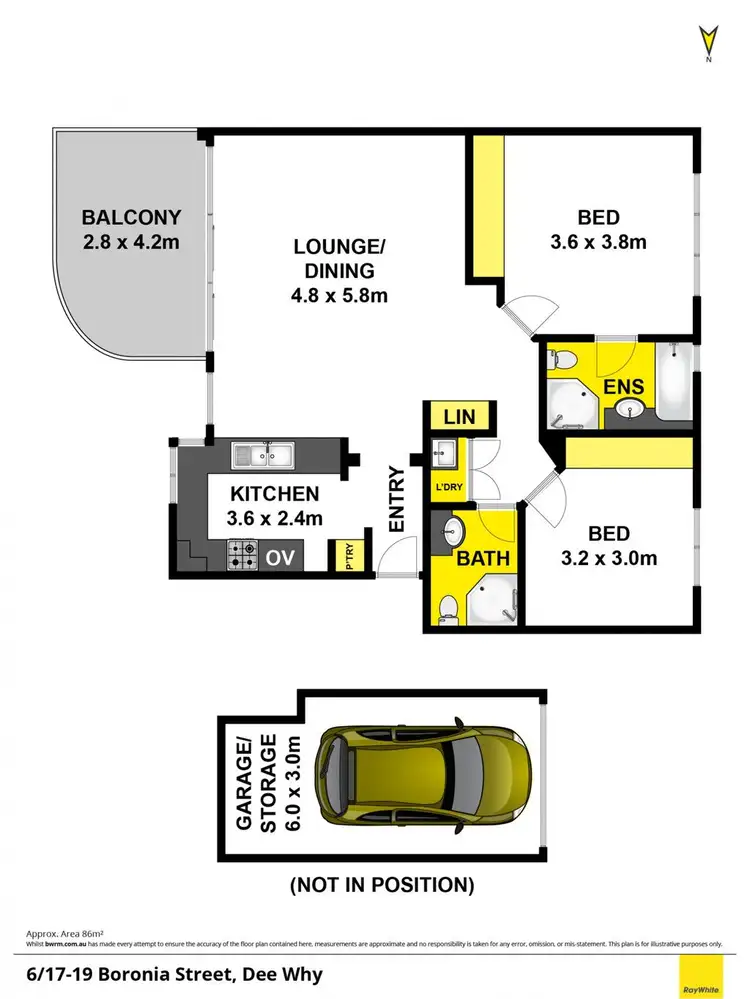 Floorplan of Homely apartment listing, 6/17-19 Boronia Street, Dee Why NSW 2099