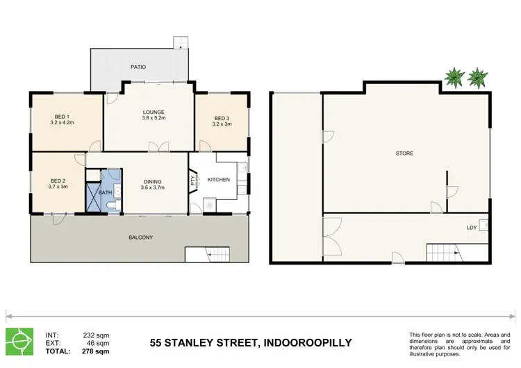 Floorplan of Homely house listing, 55 Stanley Street, Indooroopilly QLD 4068