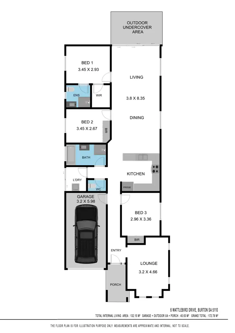Floorplan of Homely house listing, 6 Wattlebird Drive, Burton SA 5110