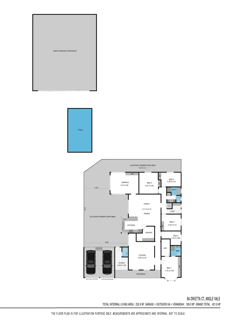Floorplan of Homely house listing, 6A Orietta Court, Angle Vale SA 5117