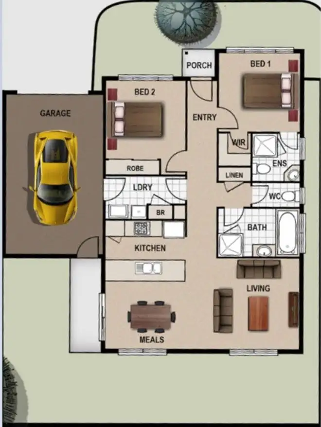Floorplan of Homely townhouse listing, 2/10 Bells Lane, Brown Hill VIC 3350