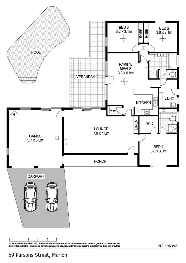Floorplan of Homely house listing, 59 Parsons Street, Marion SA 5043