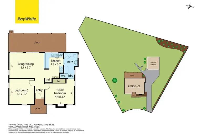Floorplan of Homely house listing, 3 Leslie Court, Moe VIC 3825
