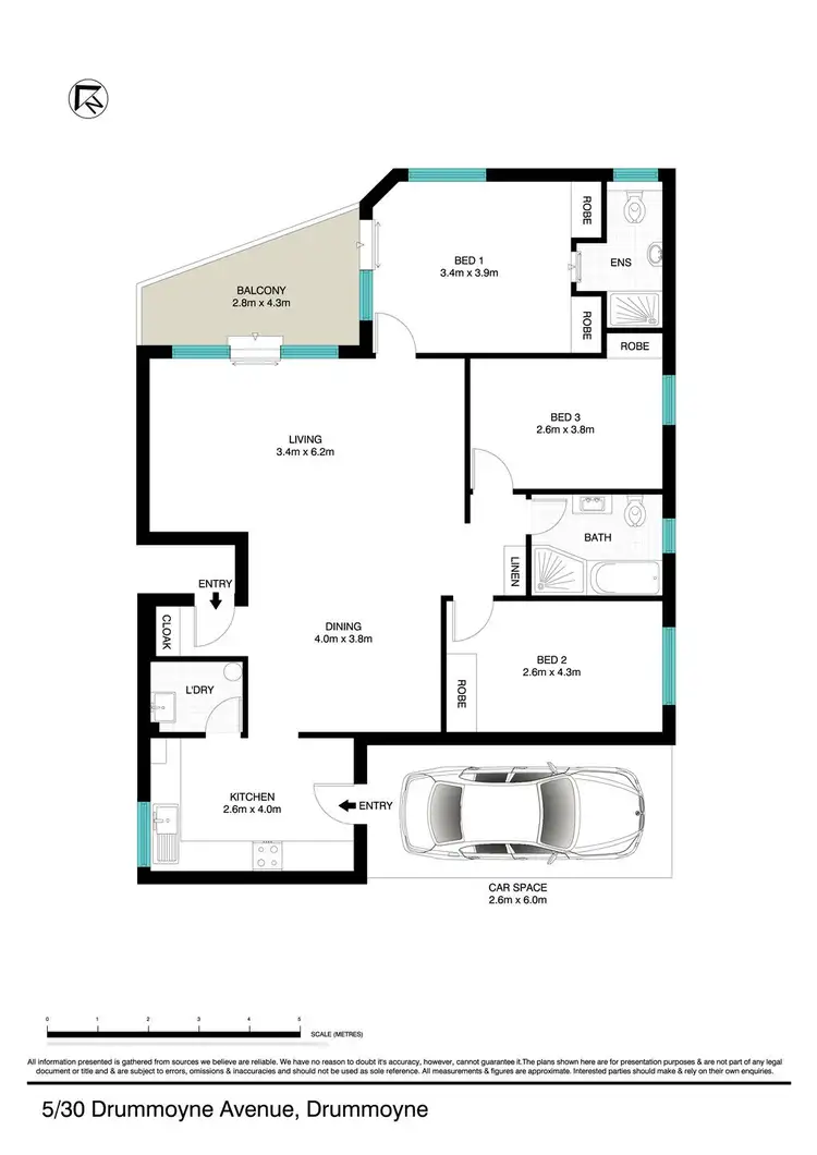 Floorplan of Homely apartment listing, 5/30 Drummoyne Avenue, Drummoyne NSW 2047