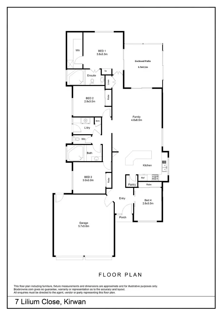 Floorplan of Homely house listing, 7 Lilium Close, Kirwan QLD 4817