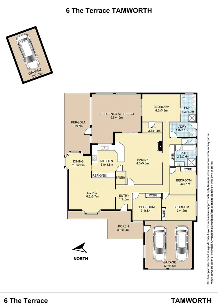 Floorplan of Homely house listing, 6 The Terrace, Tamworth NSW 2340