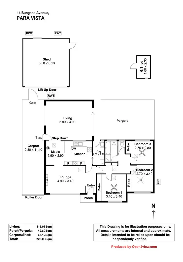 Floorplan of Homely house listing, 14 Bungana Avenue, Para Vista SA 5093