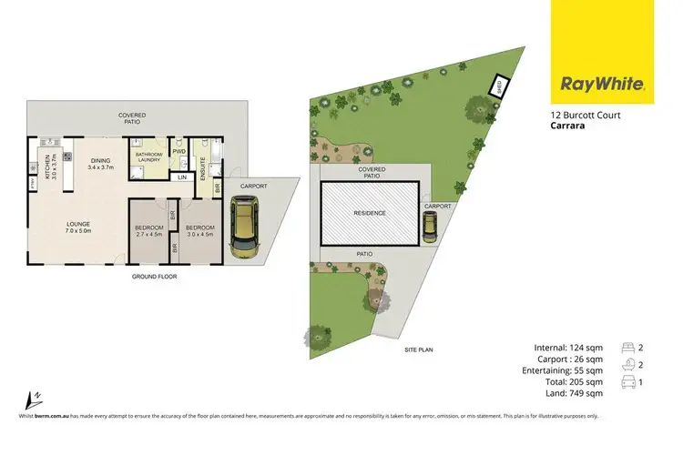 Floorplan of Homely house listing, 12 Burcott Court, Carrara QLD 4211