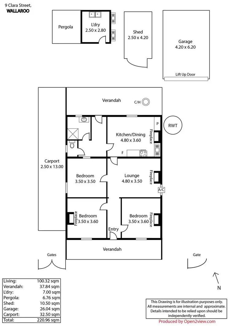 Floorplan of Homely house listing, 9 Clara Street, Wallaroo SA 5556