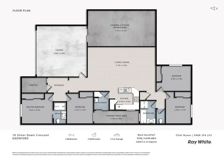 Floorplan of Homely house listing, 18 Silver Dawn Crescent, Oxenford QLD 4210