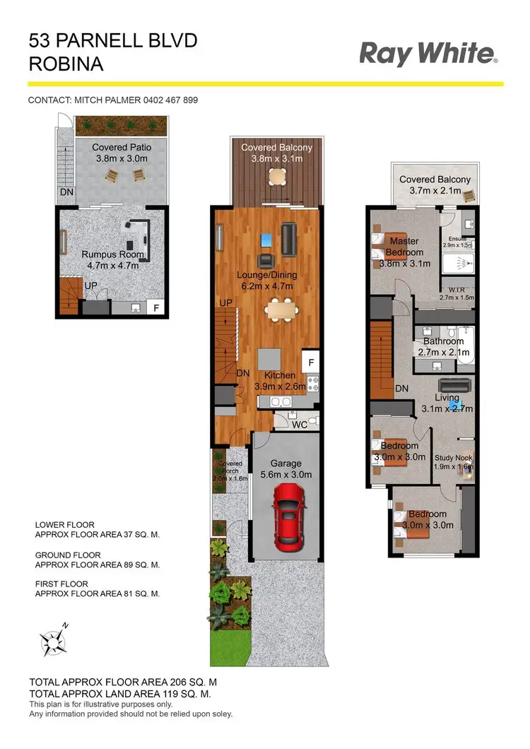 Floorplan of Homely house listing, 53 Parnell Boulevard, Robina QLD 4226