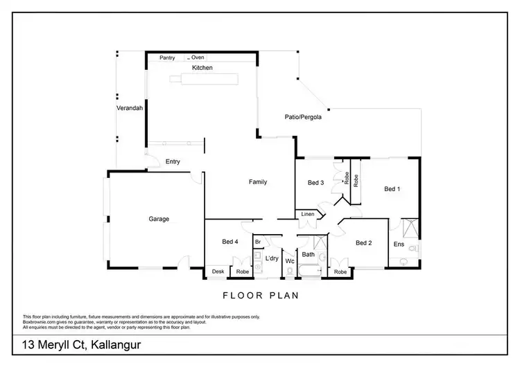 Floorplan of Homely house listing, 13 Meryll Court, Kallangur QLD 4503