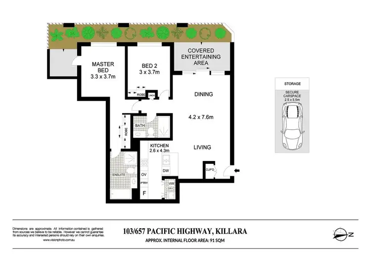 Floorplan of Homely apartment listing, 103/657 Pacific Highway, Killara NSW 2071