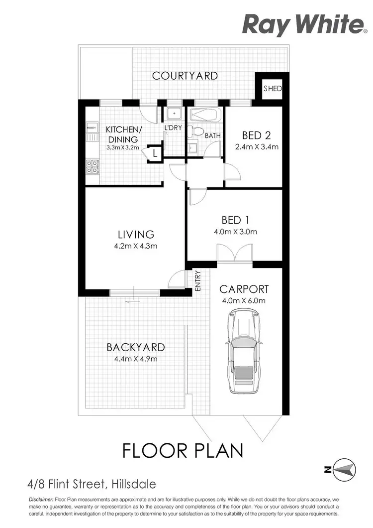 Floorplan of Homely villa listing, 4/8 Flint Street, Hillsdale NSW 2036