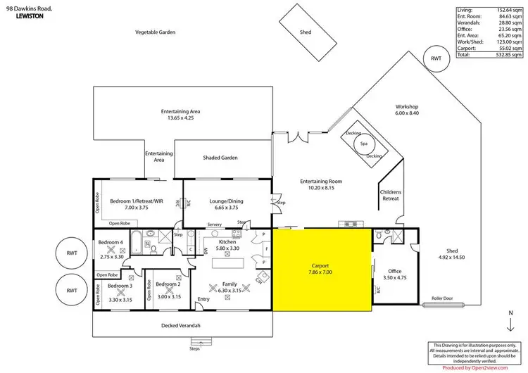 Floorplan of Homely house listing, 98 Dawkins Road, Lewiston SA 5501
