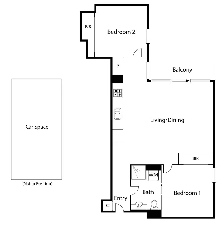 Floorplan of Homely apartment listing, 3107/241 City Road, Southbank VIC 3006