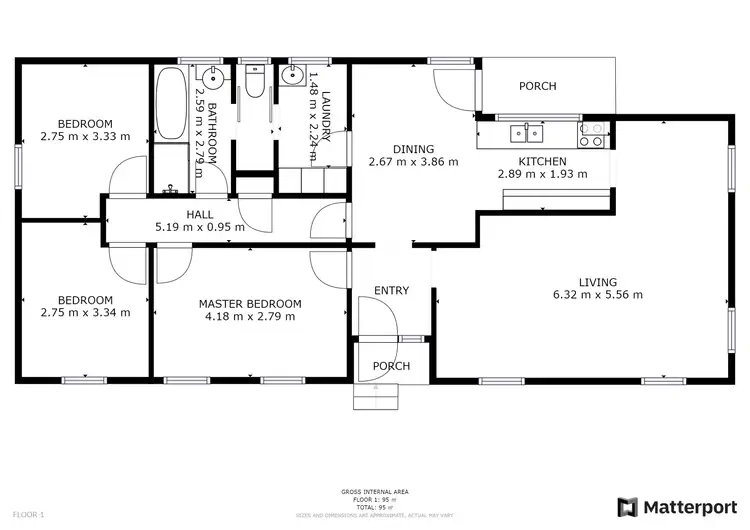 Floorplan of Homely house listing, 11 Domaille Crescent, Swan Hill VIC 3585