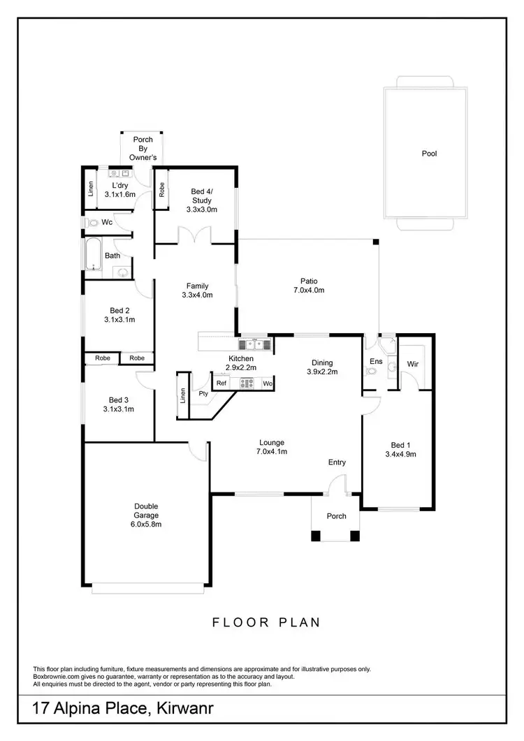 Floorplan of Homely house listing, 17 Alpina Place, Kirwan QLD 4817
