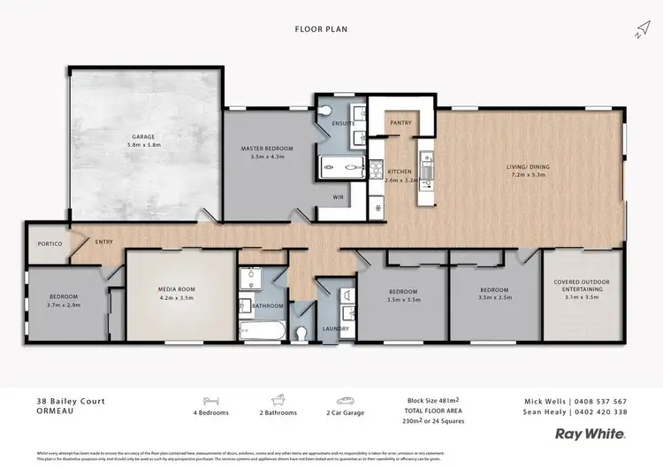 Floorplan of Homely house listing, 38 Bailey Court, Ormeau QLD 4208