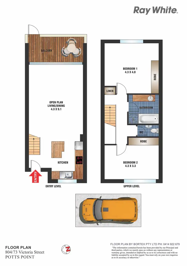Floorplan of Homely apartment listing, 804/73 Victoria Street, Potts Point NSW 2011