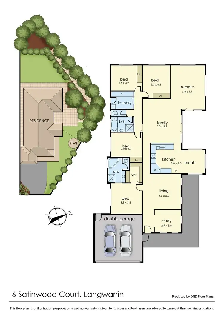 Floorplan of Homely house listing, 6 Satinwood Court, Langwarrin VIC 3910