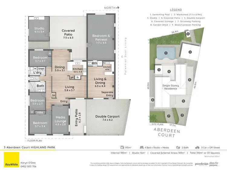 Floorplan of Homely house listing, 3 Aberdeen Court, Highland Park QLD 4211