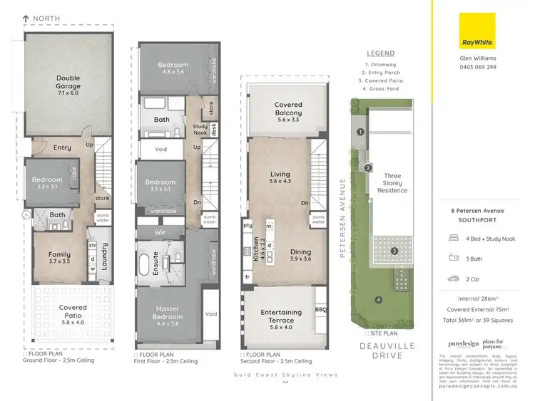 Floorplan of Homely semi-detached listing, 8 Petersen Avenue, Southport QLD 4215