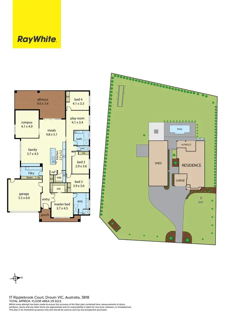 Floorplan of Homely house listing, 17 Ripplebrook Court, Drouin VIC 3818