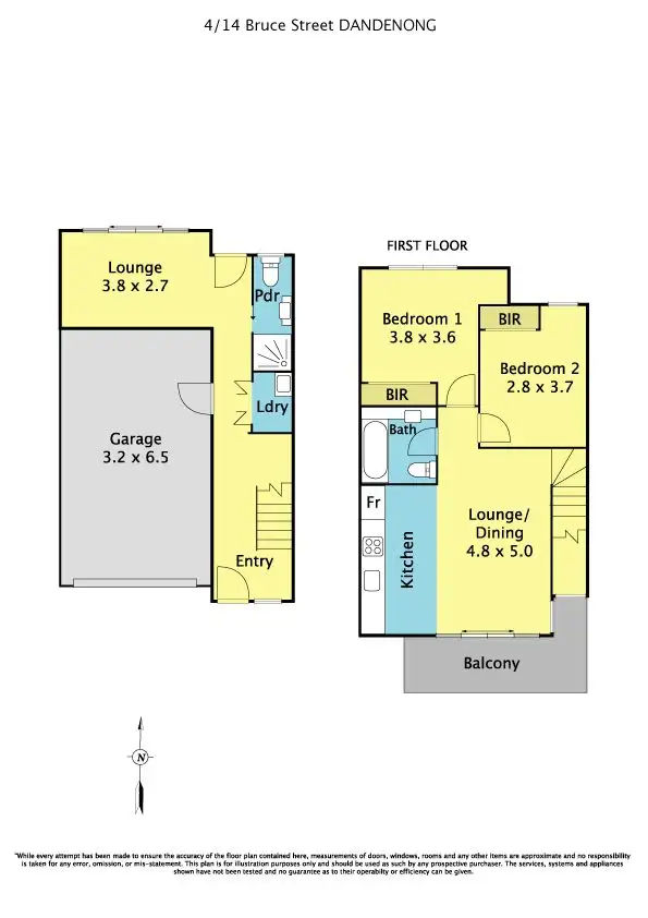 Floorplan of Homely townhouse listing, 4/14 Bruce Street, Dandenong VIC 3175