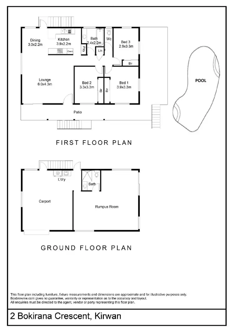 Floorplan of Homely house listing, 2 Bokirana Crescent, Kirwan QLD 4817