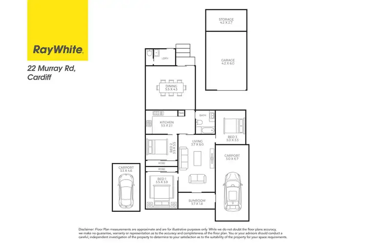 Floorplan of Homely house listing, 22 Murray Road, Cardiff NSW 2285