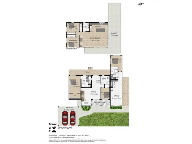 Floorplan of Homely house listing, 21 Willowie Crescent, Capalaba QLD 4157