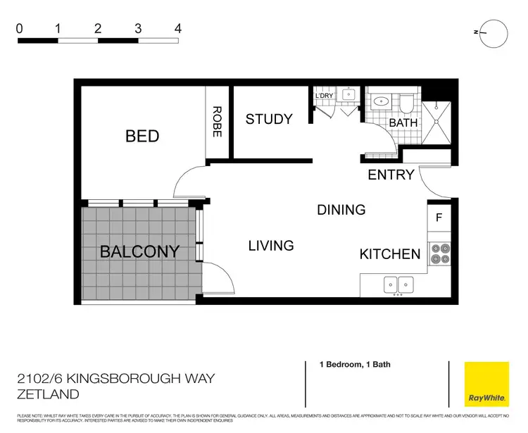 Floorplan of Homely apartment listing, 2102/6 Kingsborough Way, Zetland NSW 2017