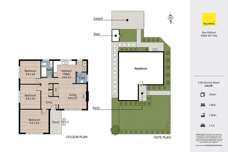 Floorplan of Homely house listing, 1/83 Derrick Street, Lalor VIC 3075