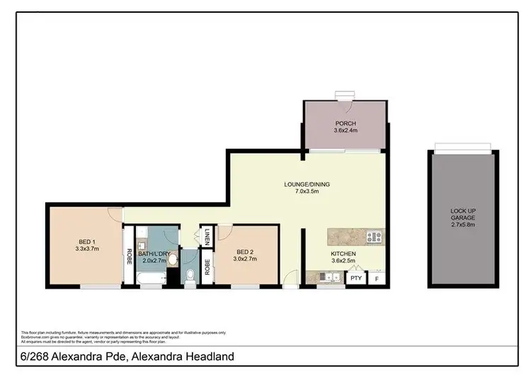Floorplan of Homely apartment listing, 6/268 Alexandra Parade, Alexandra Headland QLD 4572