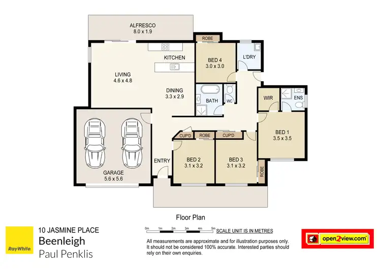 Floorplan of Homely house listing, 10 Jasmine Place, Beenleigh QLD 4207