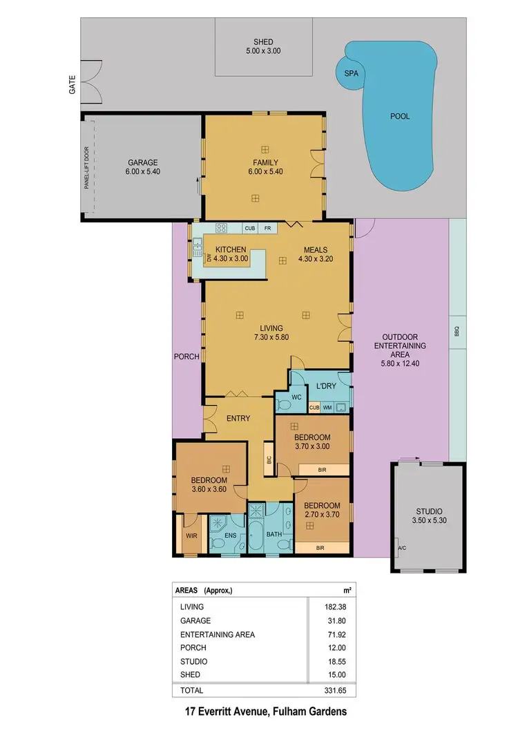 Floorplan of Homely house listing, 17 Everritt Avenue, Fulham Gardens SA 5024