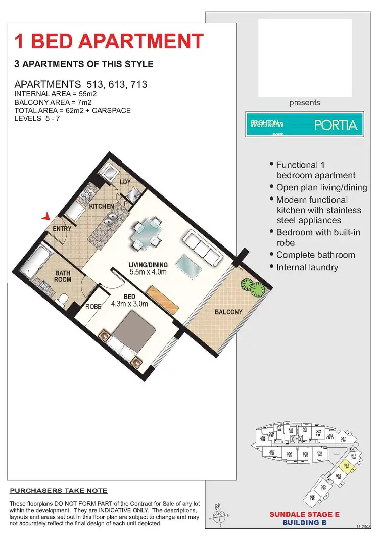 Floorplan of Homely apartment listing, 513/2 Aqua Street, Southport QLD 4215