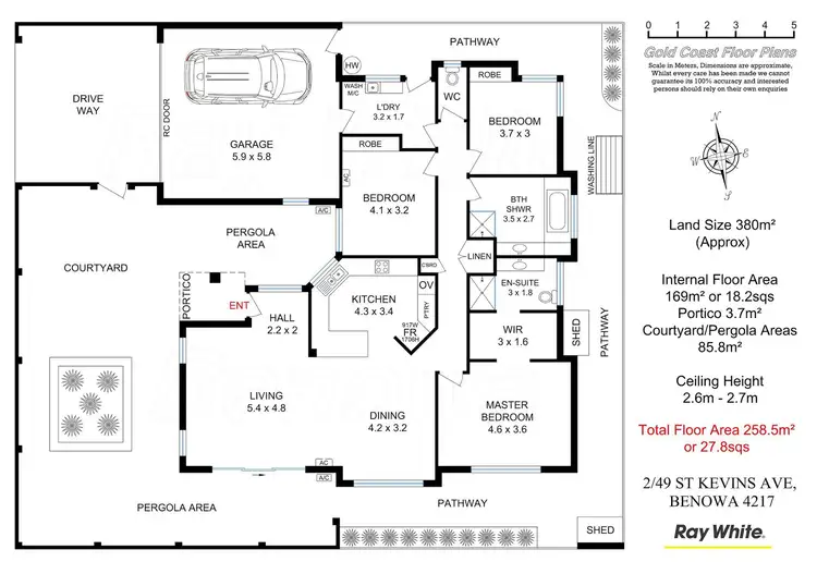 Floorplan of Homely semi-detached listing, 2/49 St Kevins Avenue, Benowa QLD 4217