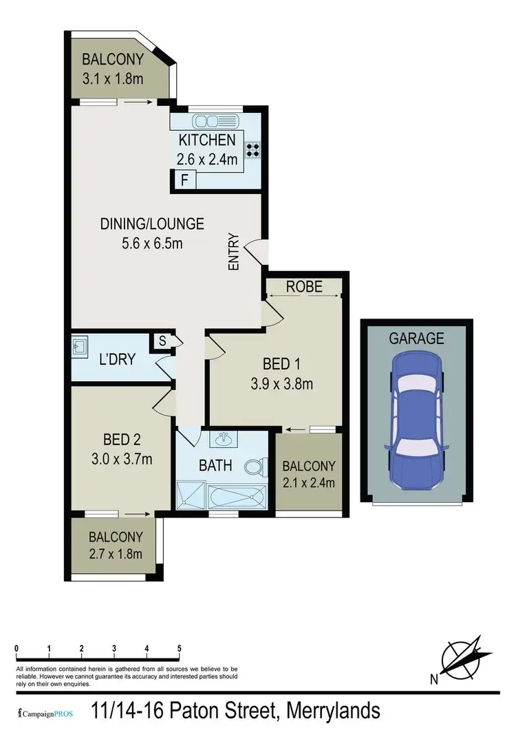 Floorplan of Homely apartment listing, 11/14-16 Paton Street, Merrylands NSW 2160