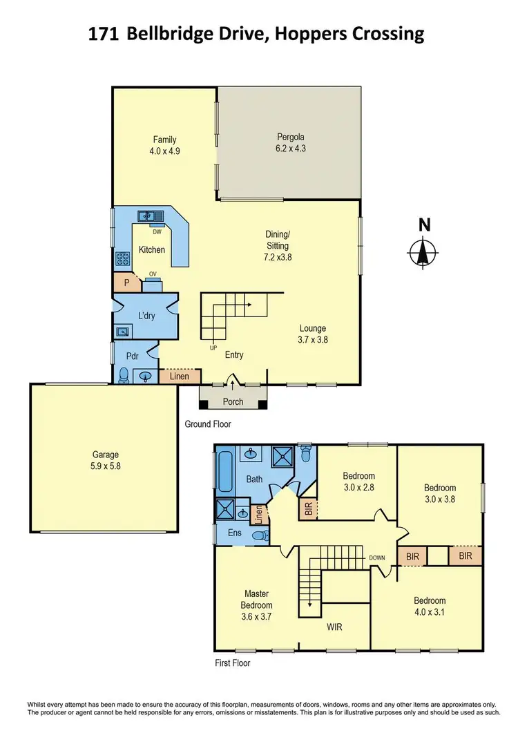 Floorplan of Homely house listing, 171 Bellbridge Drive, Hoppers Crossing VIC 3029