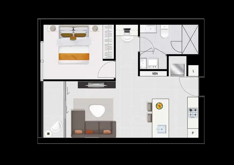 Floorplan of Homely apartment listing, 11211/88 Doggett Street, Newstead QLD 4006