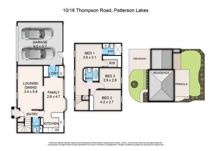Floorplan of Homely townhouse listing, 10/16 Thompson Road, Patterson Lakes VIC 3197